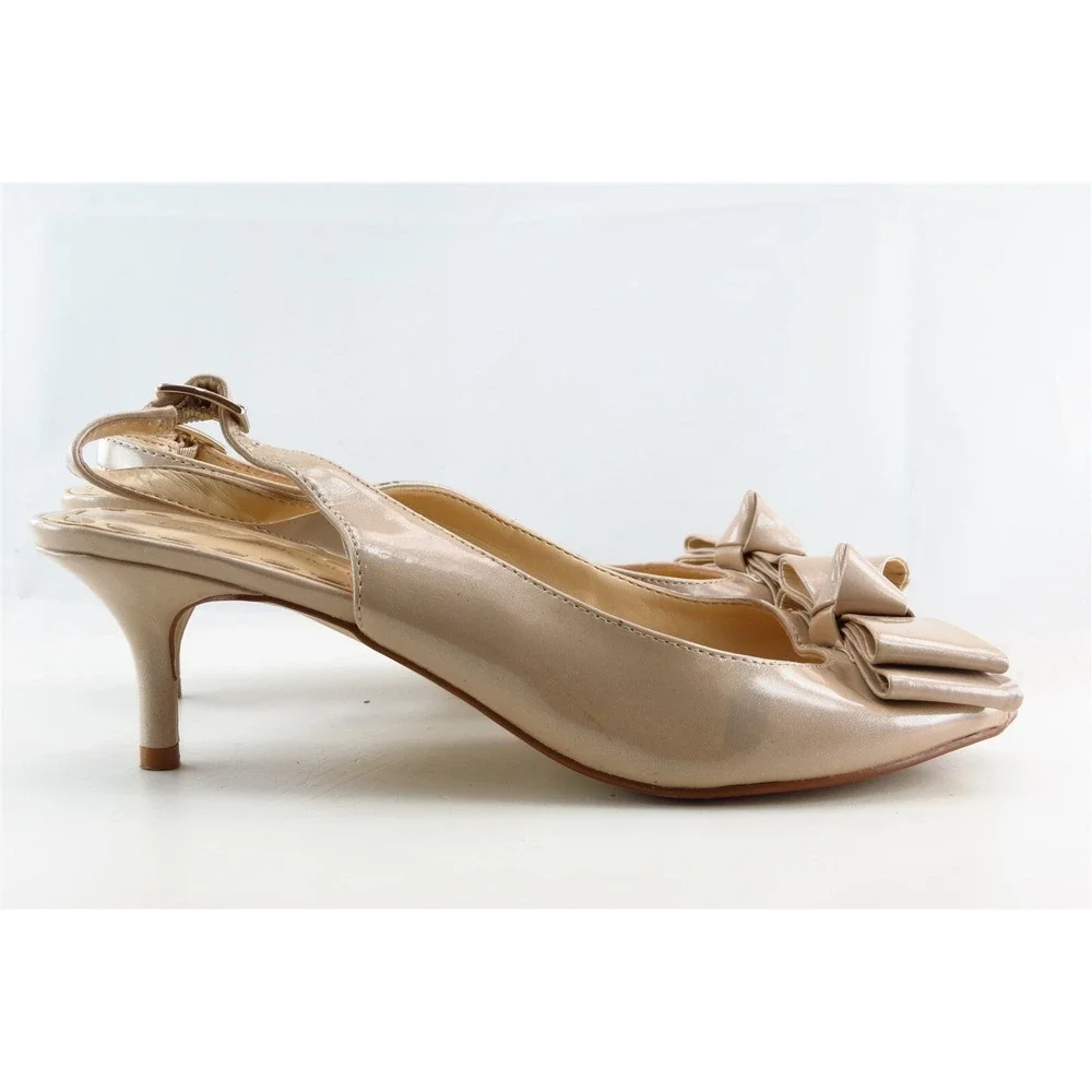 Enzo Angiolini Slingback Sandals Beige Synthetic‎ Women Shoes Size 7 Medium